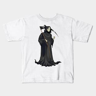 Reaper Halloween Scythe Coffee Kids T-Shirt